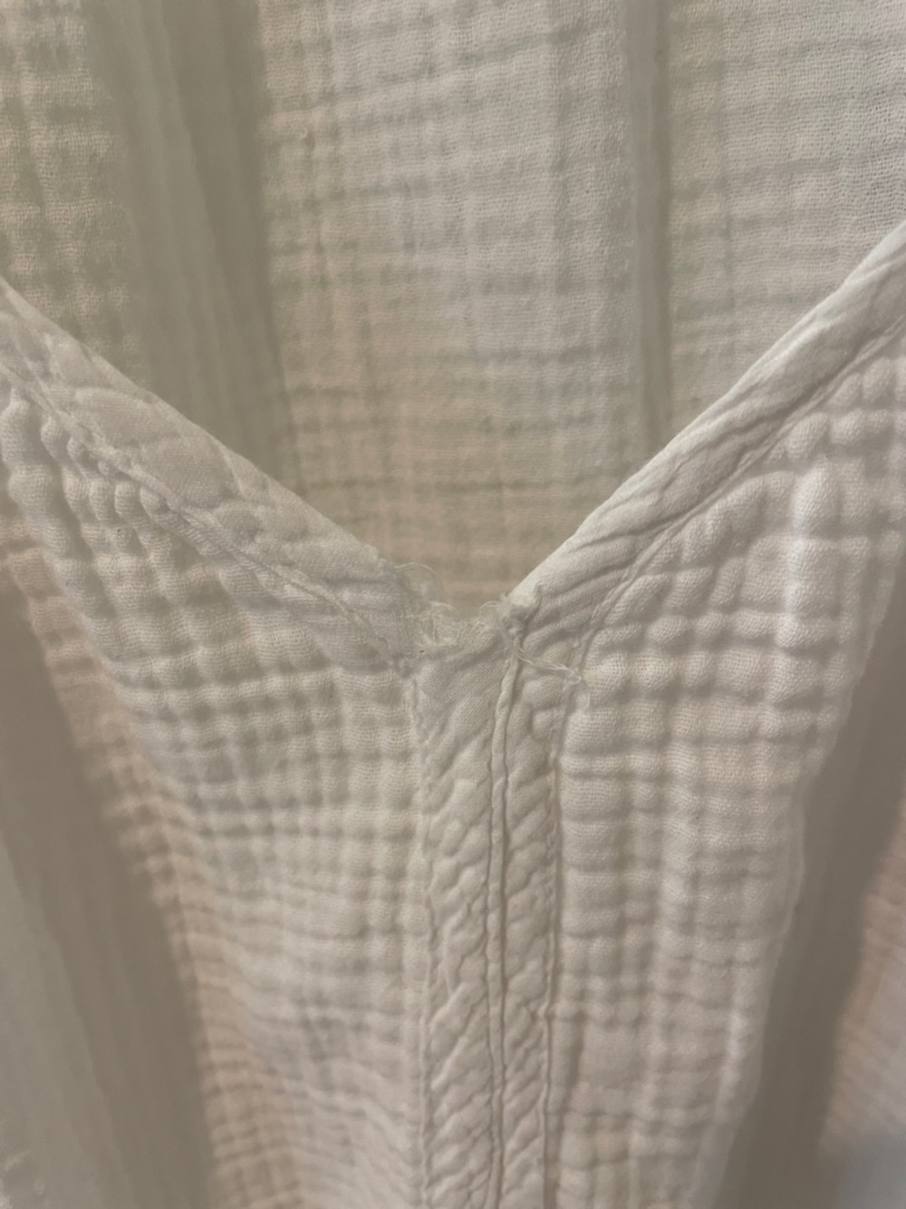 STARK White Gauze V-Neck Blouse - Picture 3 of 5